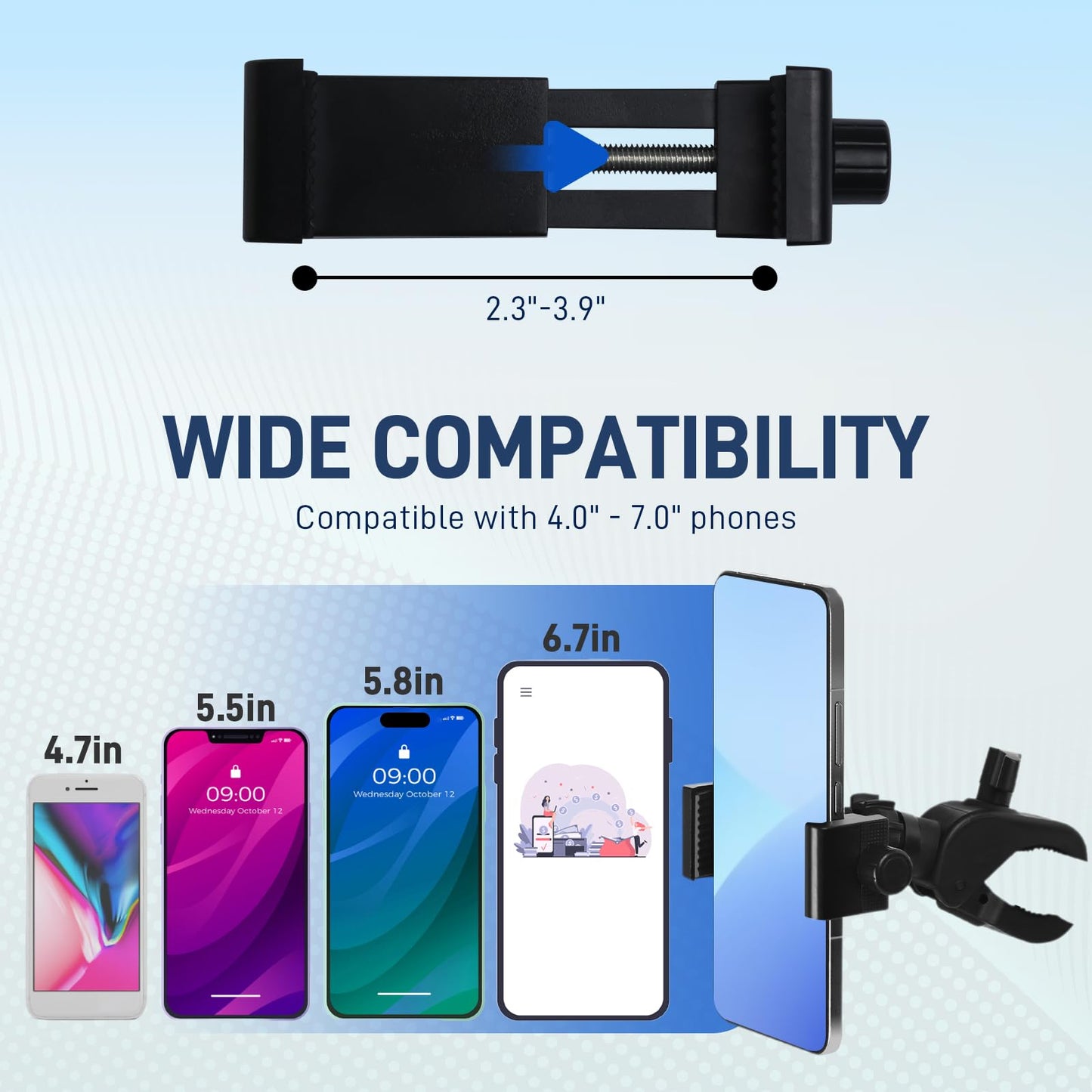 Onedone Stroller Phone Holder Mount For Baby Universal Phone Holder For Stroller Golf Cart Bike Shopping Cart Stroller Phone Mou