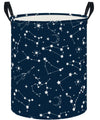 CLOCOR Large Blue Round Laundry Hamper,Kids Toy Storage Basket,Baby Dirty Clothes Nursery Hamper for Boys and Girls,Bedroom,Bath