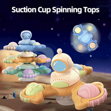 3Pcs Suction Cup Spinner Toys For Boy&Girl, Spinning Tops Toddler Toys, Birthday Gift For Infant, Sensory Baby Bath Toys For Tod