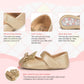 Kidsun Infant Baby Girls Mary Jane Shoes Soft Sole Ballet Slippers Bow Princess Newborn Dress Wedding Flat Shoes