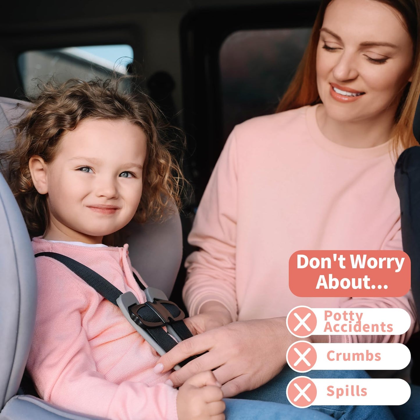 Hunnmingre 2 Pack Floral Car Seat Protector For Potty Training Waterproof Piddle Pad Cover From Spillages Nappy Leaks Toilet Tra