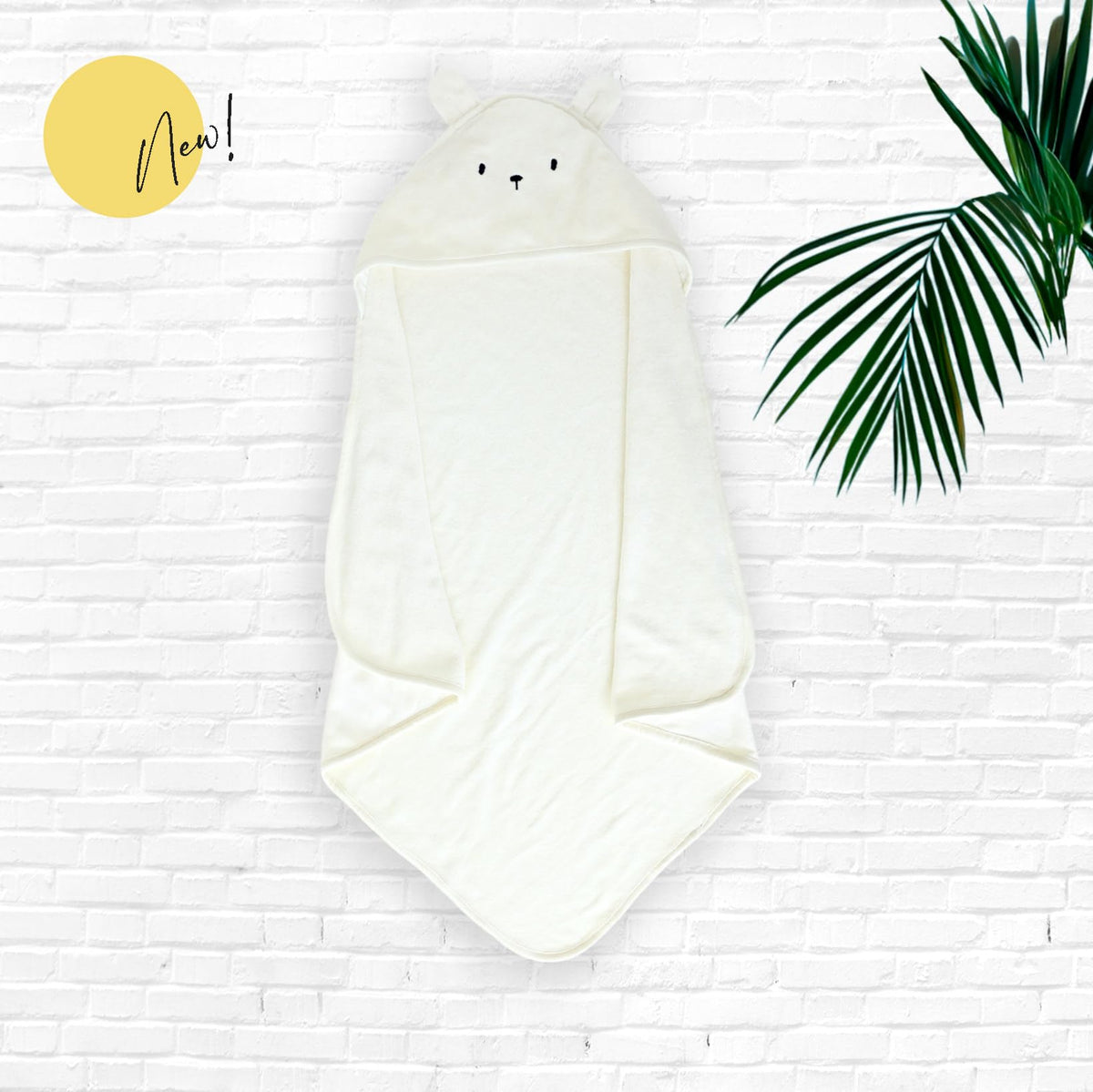Honcho Baby  Cotton Terry Hooded Towel New Born Baby | Wrapper | Travel Friendly | Soft Organic | SingleSide Terry Perfect For