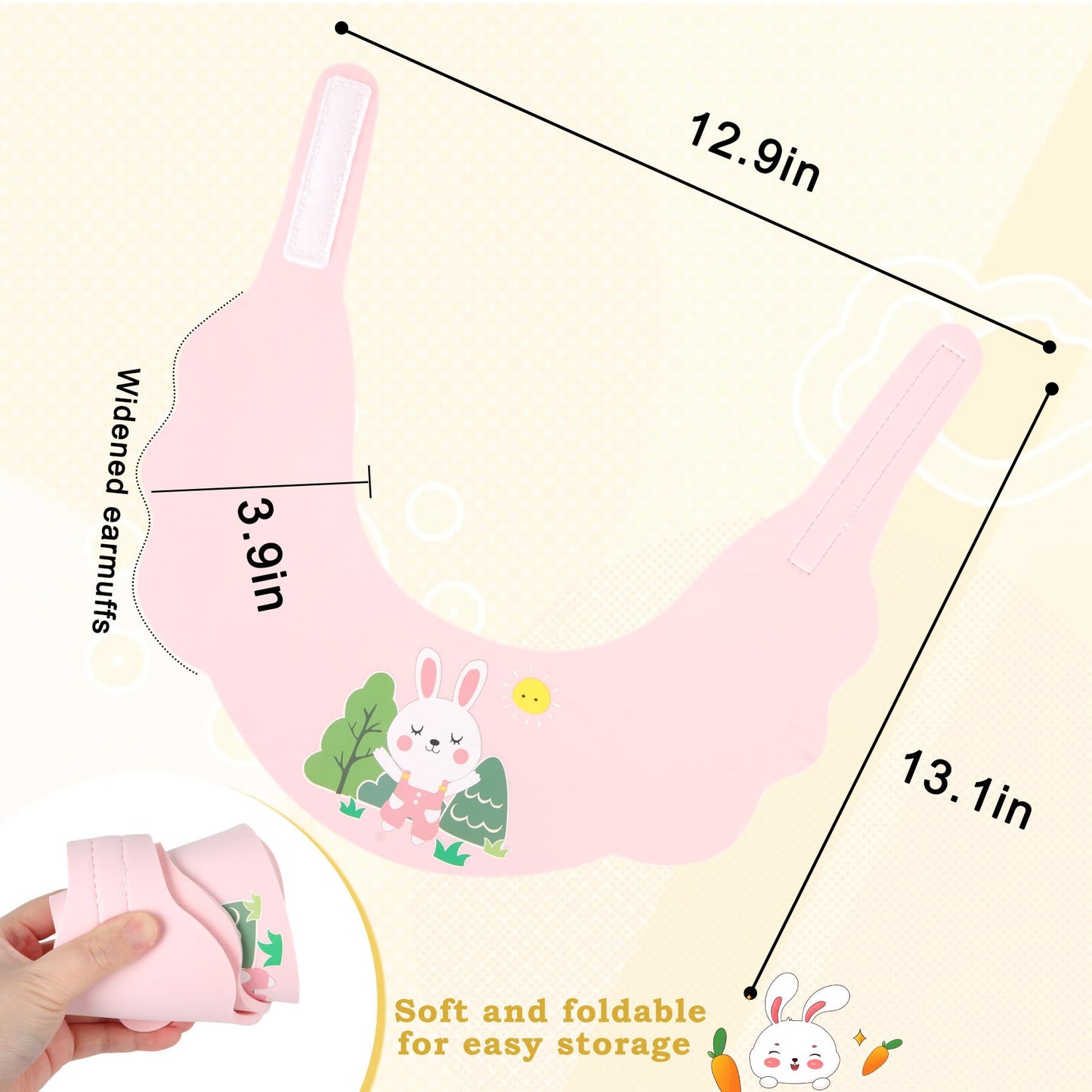 Baby Shower Caps Shield - Adjustable Kids Bath Visor Hat Shampoo Washing Hair Protection Soft Cartoon For Toddler
