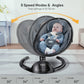 Babybond Baby Swings For Infants, Bluetooth Infant Swing With Music Speaker, 3 Seat Positions, 5 Point Harness Belt, 5 Speeds An