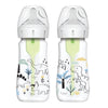 Dr Browns Natural Flowa Anti-Colic Options+A Wide-Neck Baby Bottle Designer Edition Bottles, Dino Decos, 9Oz270Ml, Level 1 Nippl