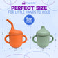Hippobaby Silicone Transition Sippy Cup For 6+ Month Old | Includes 1 Toddler Straw Cup & 1 Sippy Cup With Handles 5 Oz| Silicon