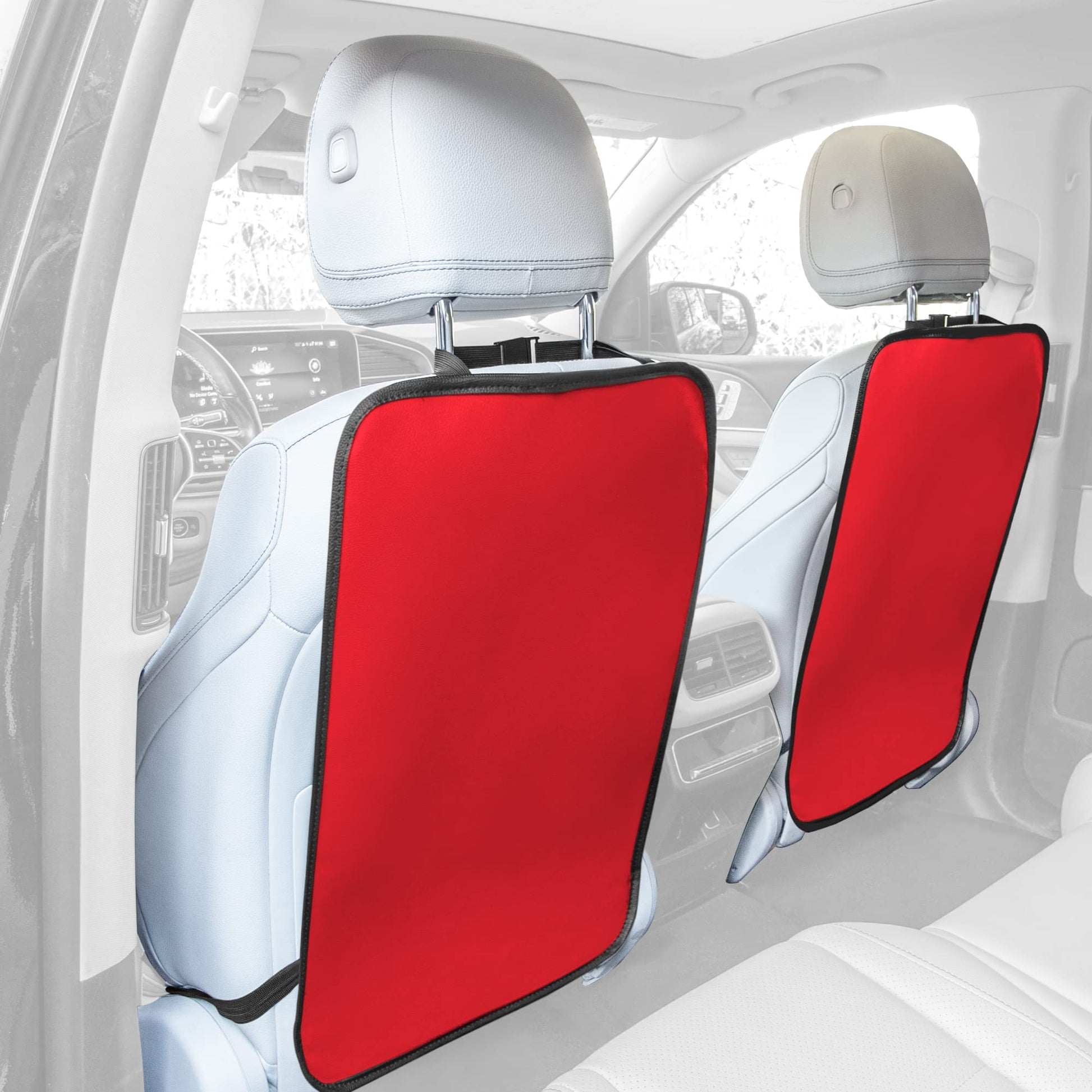 Fh Group Faux Leather Back Seat Kick Protectors, Heavy Duty Car Kick Mats For Kids -2-Pack Back Seat Protector For Driver And Pa
