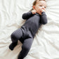Vaenait Baby Toddler Boys Girls Solid Footie Pajama Cozy Modal Chacoal 24M