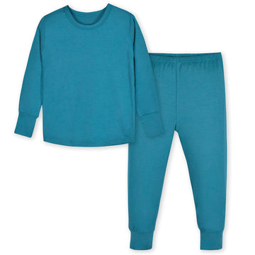 Gerber Unisex Baby Toddler Buttery Soft 2-Piece Snug Fit Pajamas With Viscose Made From Eucalyptus, Teal, 12 Months