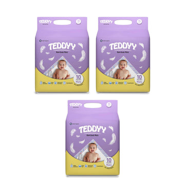 Teddyy Baby Disposable RapiSoak Mats Size  60 X 60 Cm | 30 Count | Highly Absorbent | Unisex | AntiRash | Extra Soft Top Laye