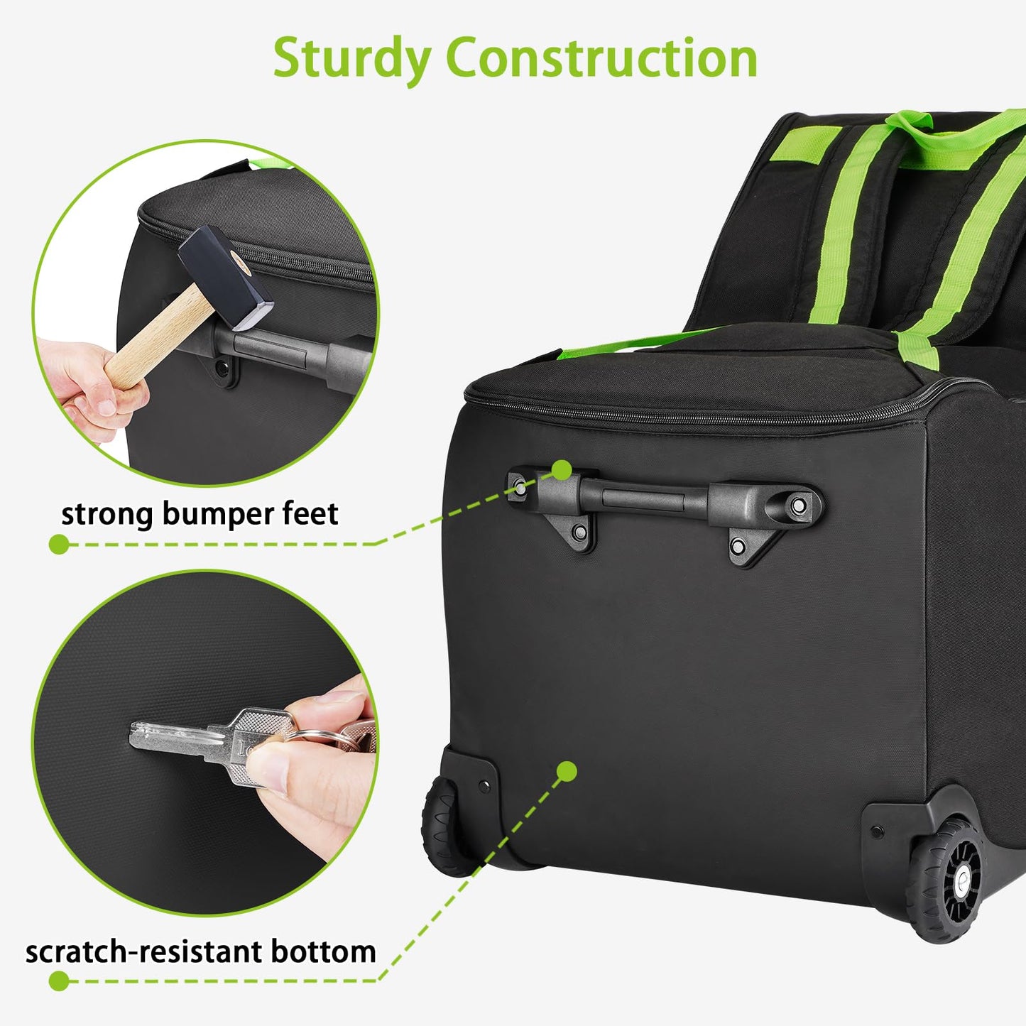 Yorepek Infant Car Seat Travel Bag With Wheels Compatible With Nuna Pipa Car Seat And Base, Carseat Cover For Airplane Travel Wi