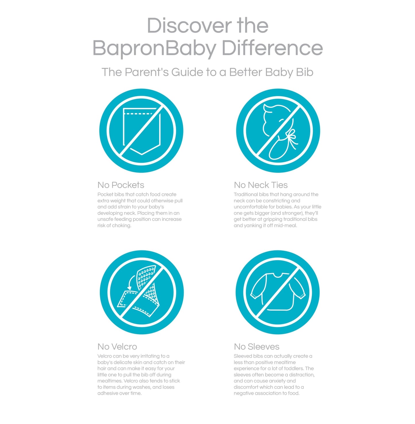 Bapronbaby Busy Bees Bapron - No Neck Tie Safer Bib For Baby & Toddler - Soft Waterproof Stain Resistant - Machine Washable - Sz