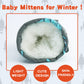 Bavst Toddler Waterproof Mittens Fleece Lined Baby Boys Girls Winter Warm Glove Kids Snow Infant Ski Mitten For 3M-5T (Grey-Blue