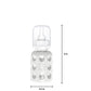 Lifefactory 4-Ounce Bpa-Free Glass Baby Bottle With Stage 1 Nipple And Protective Silicone Sleeve, Stone Gray