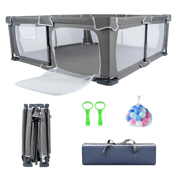 Foldable Baby Playpen,PlayPens for Babies and Toddlers,Indoor Outdoor Safety Play Area, Portable Child Activity Large Collapsibl