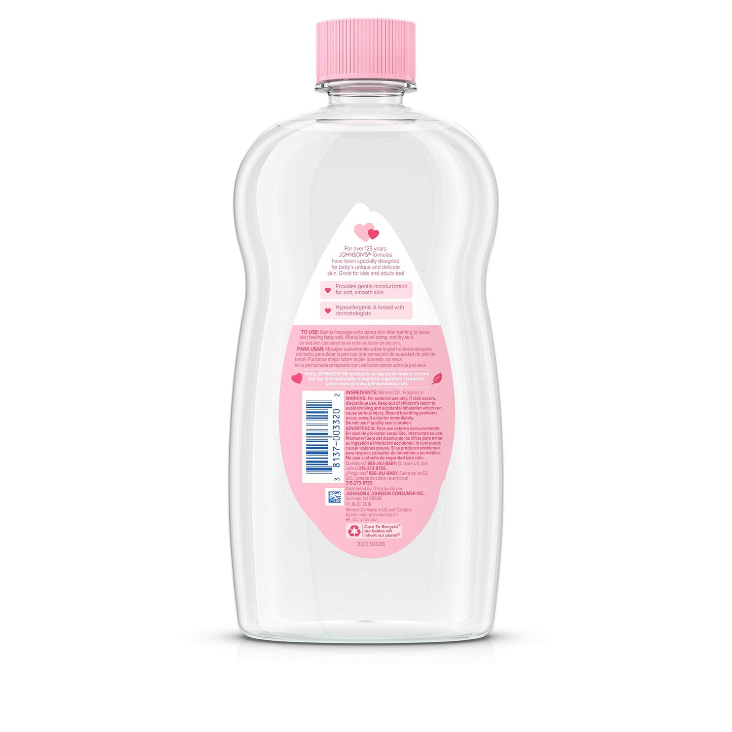 Johnson & Johnson Slc (Cosmetics) Baby Oil, 20 Fl Oz