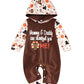 Tuemos Baby Boy'S My First Halloween Pumpkin Print Hoodie Outfit, Brown Turky, 9-12 Months
