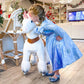 PonyCycle Official Classic U Series Ride on White Horse Unicorn Toy Plush Walking Animal Size 3 for Age 3-5 Ux304