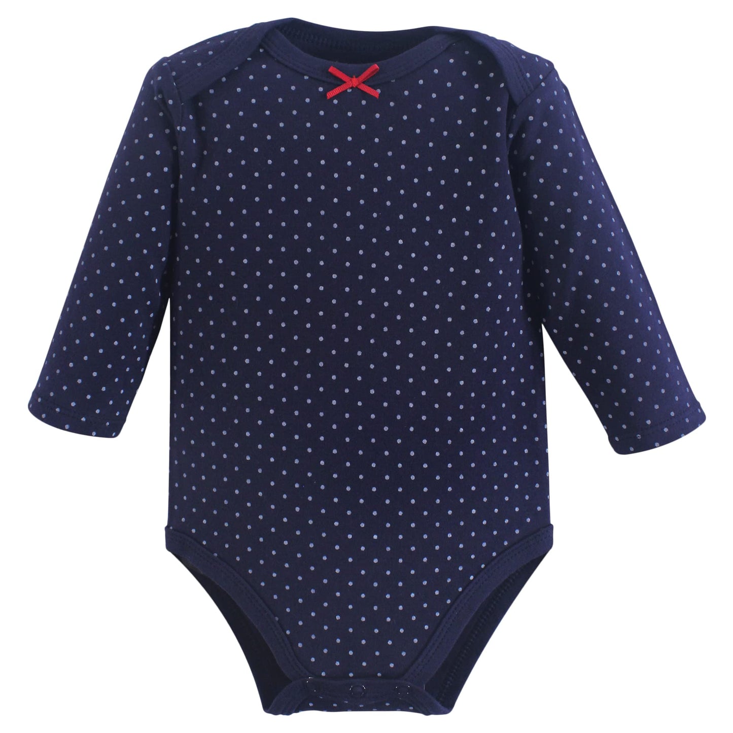 Hudson Baby Unisex Baby Cotton Long-Sleeve Bodysuits, Apple, 12-18 Months