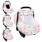 Car Seat Cover Baby, Hnhuaming Infant Car Seat Covers Canopy For Babies Girls, Warm & Windproof Pink Newborn Carseat Covers With