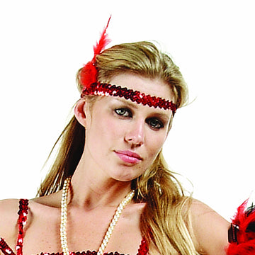 Rg Costumes 65059-R Flapper Sequined Headband - Red