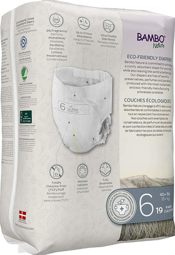 Bambo Nature Premium Training Pants - French/English Packaging, Size 6, 19 Count