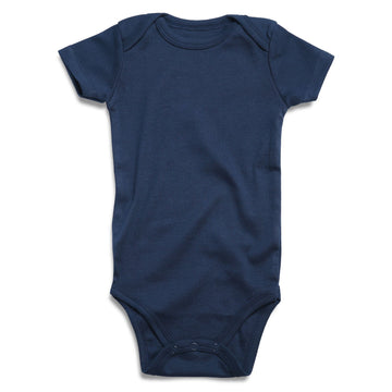 Romperinbox Unisex Solid Baby Bodysuit 0-24 Months (12-18 Months,Navy)