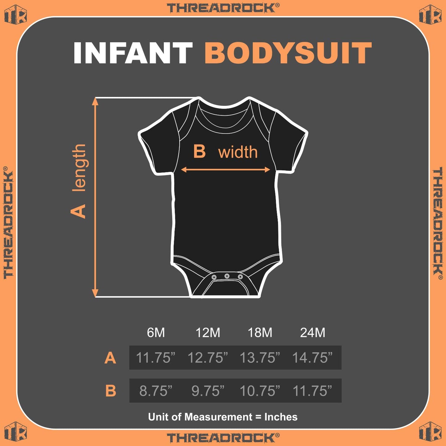 Threadrock Taco & Taquito Infant Bodysuit & Men 'S T-Shirt Matching Set (Baby: 12M, Charcoal|Men 'S: L, Charcoal)