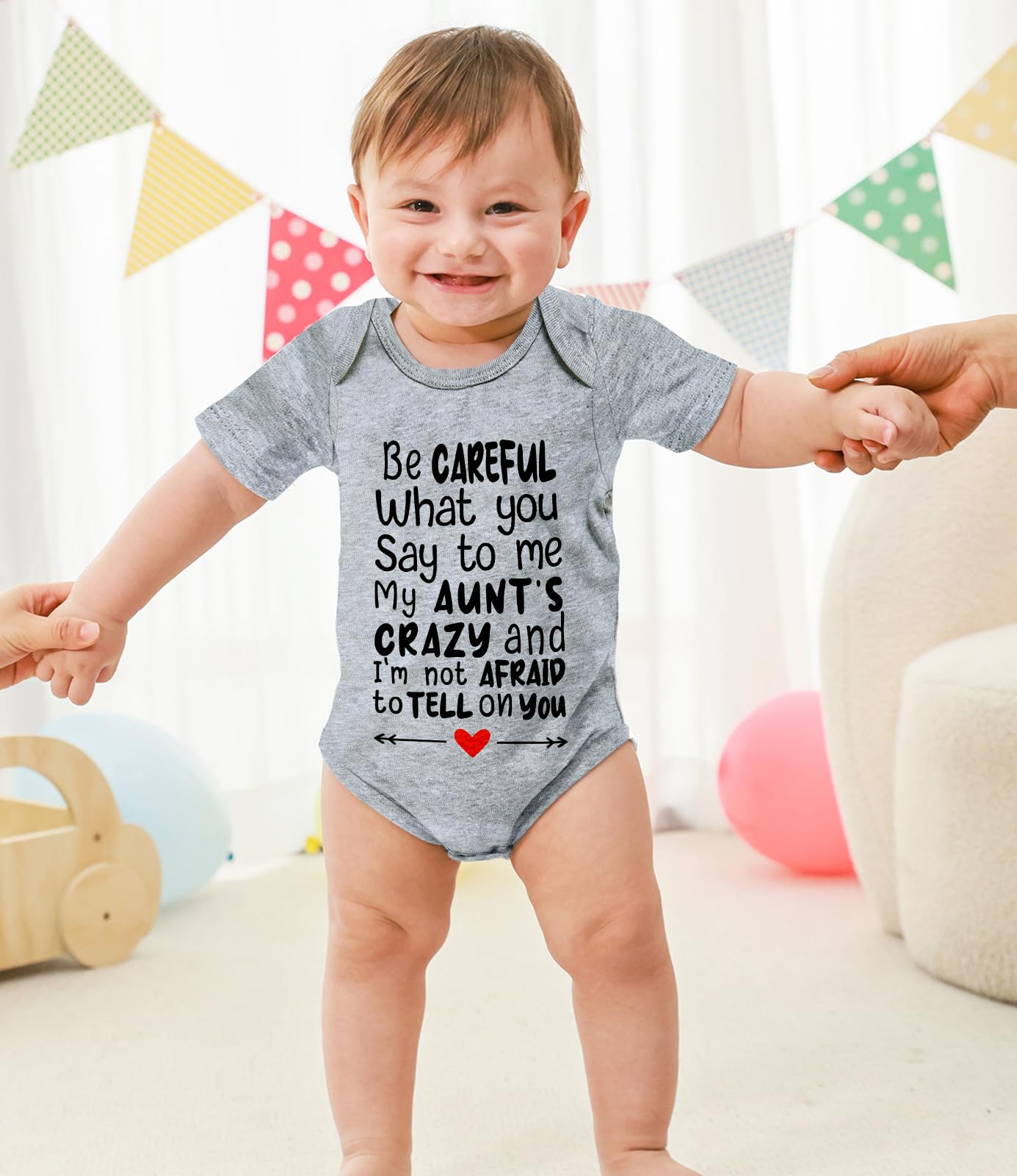 Unicomidea Baby Rompers Infant Baby Girls Bodysuit Funny Letter Of Be Careful What You Say Softy Baby Short Sleeve Outfit Toddle