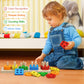 PEBIRA Montessori Toys for 1 to 3-Year-Old Boys Girls Toddlers, Wooden Sorting & Stacking Toys for Toddlers and Kids Preschool,
