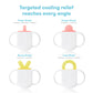 Frida Baby Teething Relief Not-Too-Cold-to-Hold Baby Teether, Valentines Day Gifts for Kids, BPA-Free Silicone Teething Toys