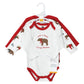 Hudson Baby Unisex Baby Cotton Long-Sleeve Bodysuits, Moose Be Christmas, 0-3 Months