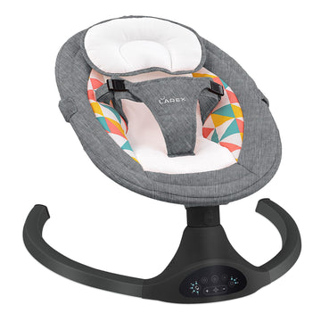 LAREX Baby Swings Electric Baby Swing Bluetooth Infant Swing Portable Rocker with 5 Speeds, 1 Seat Position, Remote Control, Dar