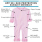 Swimzip Baby Girl Long Sleeve Sunsuit With Upf 50+,Sassy Surfer Pink Dots,6-12 Months