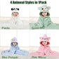 Kmilro 4 Styles Hooded Baby Towels, Premium Coral Fleece Ultra Soft Absorbent 32 X 32 Inch Unisex Baby Bath Towel For Newborns,