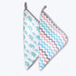 Masilo Muslin Cotton Baby Washcloth, For New Born Pack Of 2  Elephant Parade