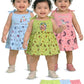 Mi Kidz Pure Cotton Frock And Panty Set With Shoulder Strap  Pack Of 3