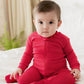 Vaenait Baby Toddler Boys Girls Solid Fotie Pajama Cozy Modal Red 24M