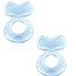 Nuby Silicone Teethe-EEZ Teether with Bristles (Blue-2 Count)
