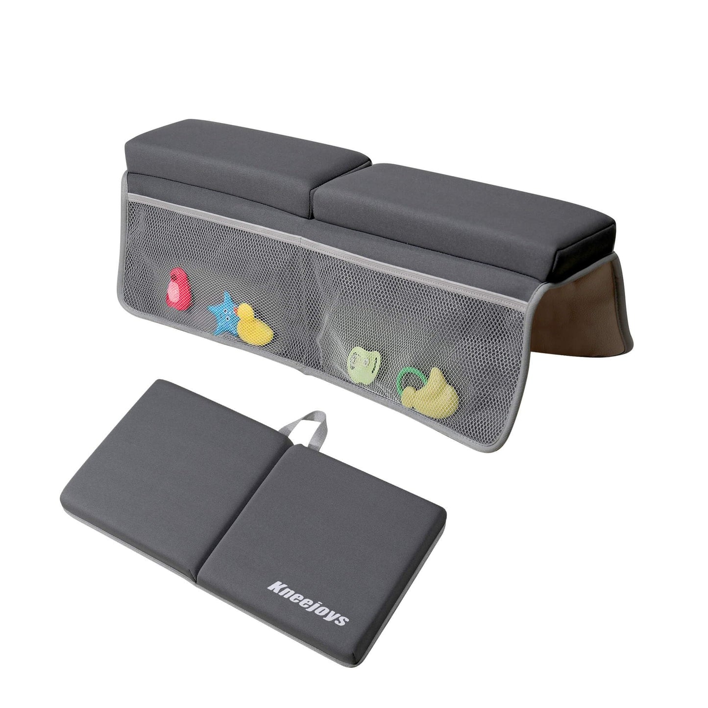 Kneejoys Bath Kneeler and Elbow Rest Pad Bath Kneeler Baby Bath Mat Kneeling Pad Bath Toy Organizer for Tub Kneeling Pad for Bat