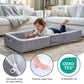 Reawul Portable Folding Toddler Travel Bed,Kids Floor Bed, Washable Cover For Toddlers And Child,Grey