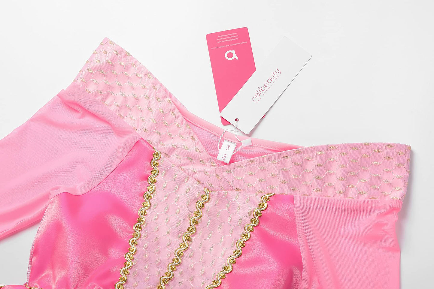 Relibeauty Girls Princess Dress Up Costume With Accessories, 4, Pink