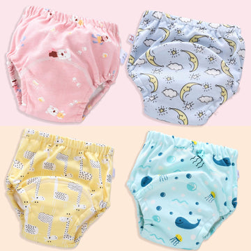 Upairy Training Underwear For Girls & Boys - Potty Training Pants For Toddlers (4Pcs E, Small)