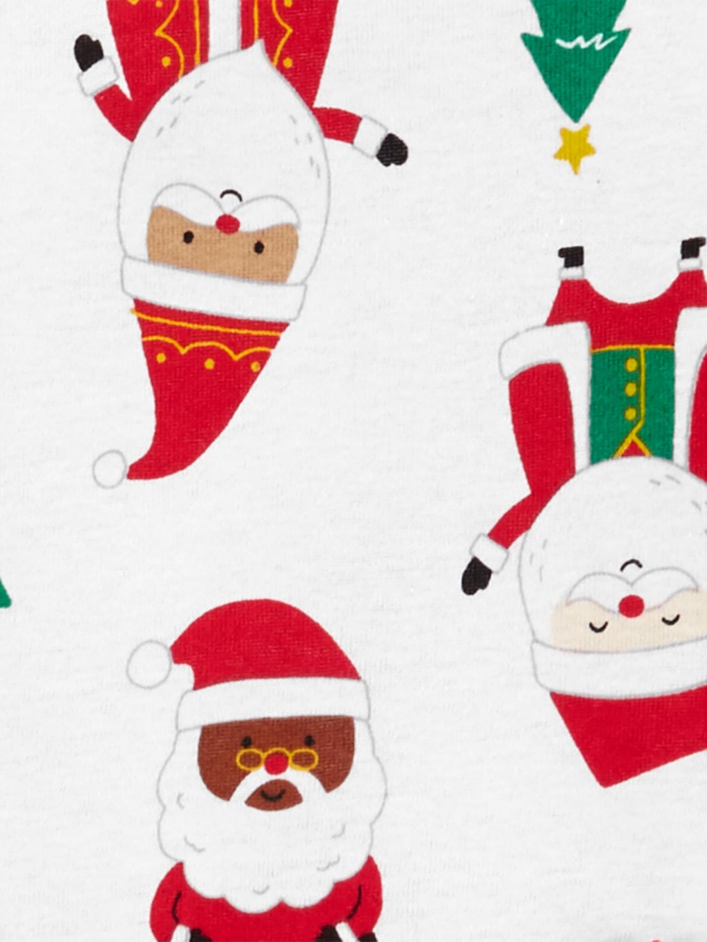 Simple Joys By Carter'S Baby 3-Piece Snug-Fit Cotton Holiday Pajama Set, Red Stripe/White Christmas Print, 2T