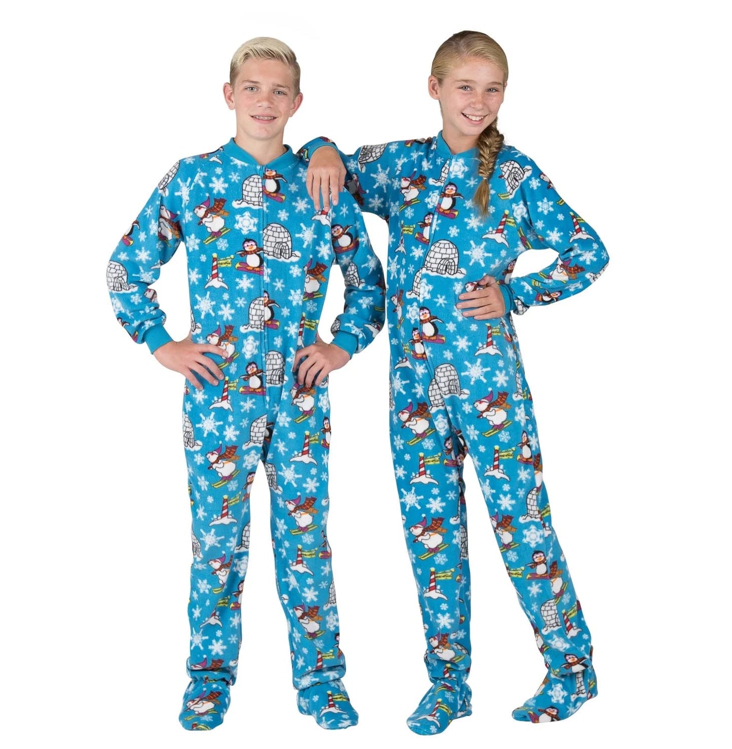 Footed Pajamas - Family Matching Arctic Playground One Pieces For Boys, Girls, Men, Women And Pets - Pet - Large (Fits Up To 50