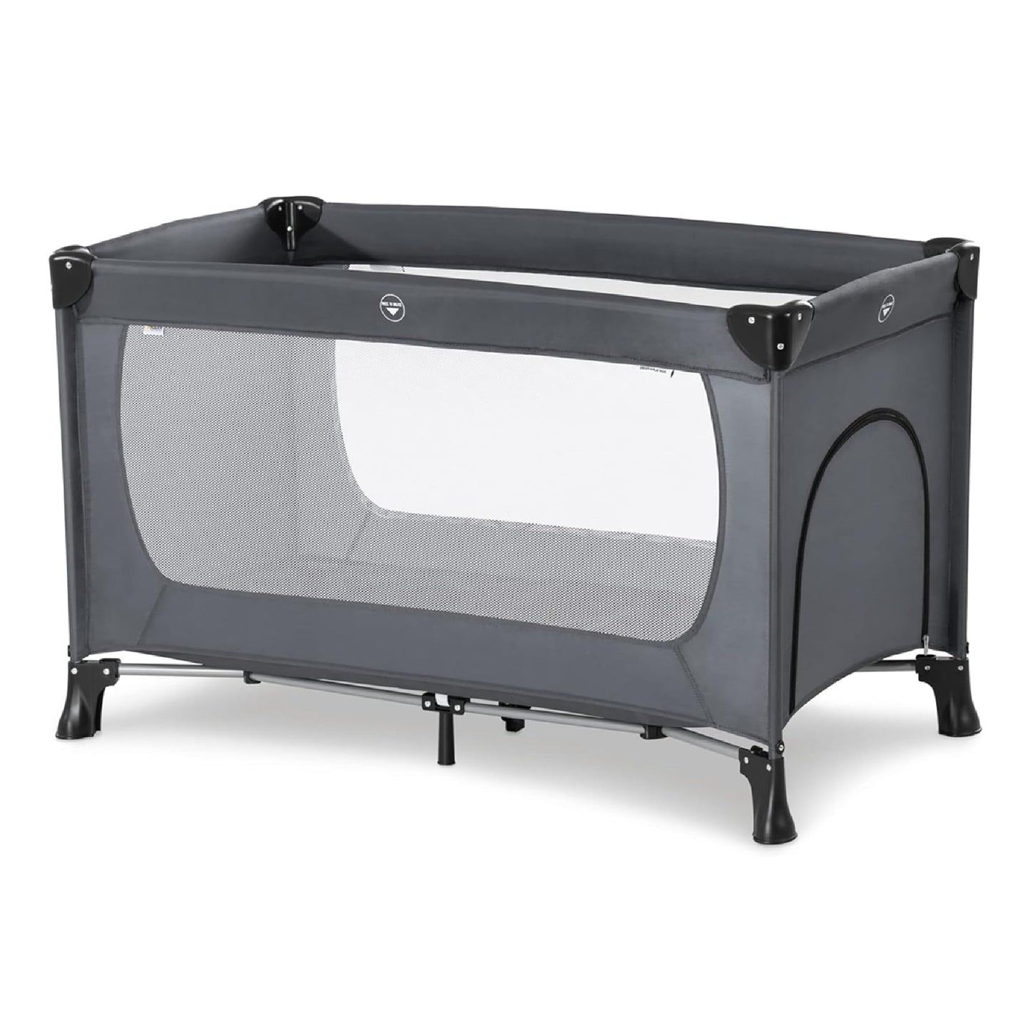 hauck Baby & Toddler Foldable Travel Cot and Portable Playpen, Dream N Play Plus, Grey