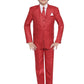 Jeetethnics Boys Red Checked Coat Suit Set With Waistcoat Shirt And Trousers (9061Aq)