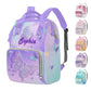 M Yescustom Custom Diaper Bag For Girls - Large Capacity Backpack With Pockets, Butterfly Personalized Baby Diaper Bags For Mom