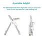 Dream On Me Solid Times High Chair for Babies and Toddlers in Grey, Multiple Recline and Height Positions, Lightweight Portable