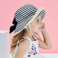 Connectyle Little Girls Upf 50+ Sun Protection Hats For Summer Beach Sun Cap With Bow M Navy Blue